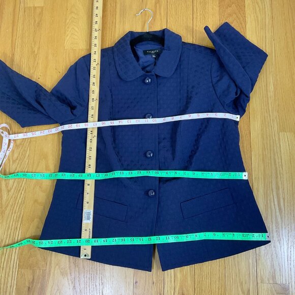 Talbots Jacket Cotton Blend Navy Plus (14W) NWT - Picture 9 of 9